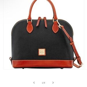 Dooney & Bourke Black and Brown Satchel